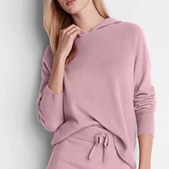 Express Solid Cashmere Hoodie New NWT - Picture 1 of 5